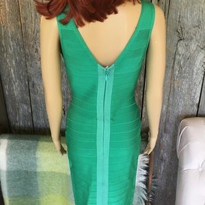 Herve Leger green dress size medium